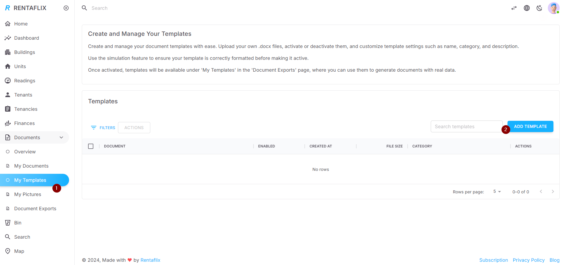 Adding a New Template