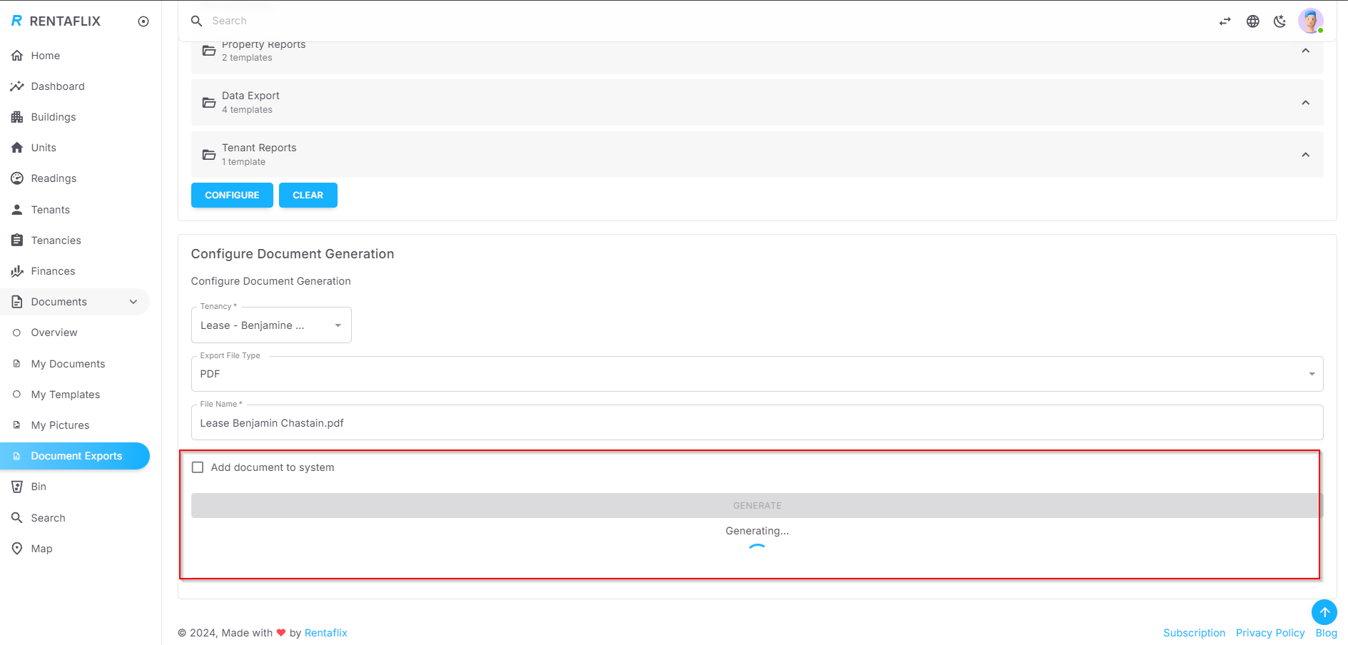 Document Generation and Download